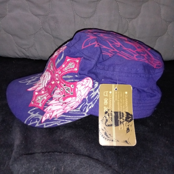 New Purple & Pink Cross Hat - Picture 2 of 8